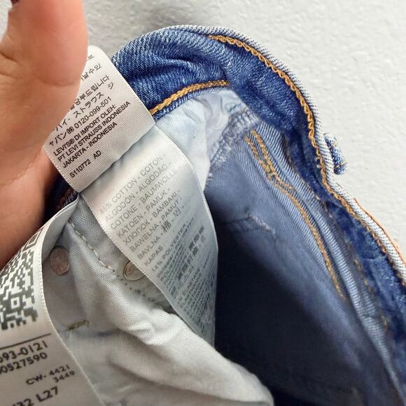 Levi's Womens Size 32 Ribcage Straight Ankle Medium Wash Denim Blue Casual - Picture 4 of 15